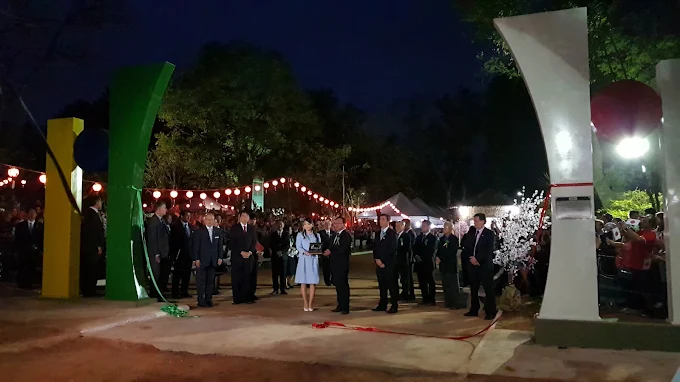 inauguração do marco do centenário da colonização 